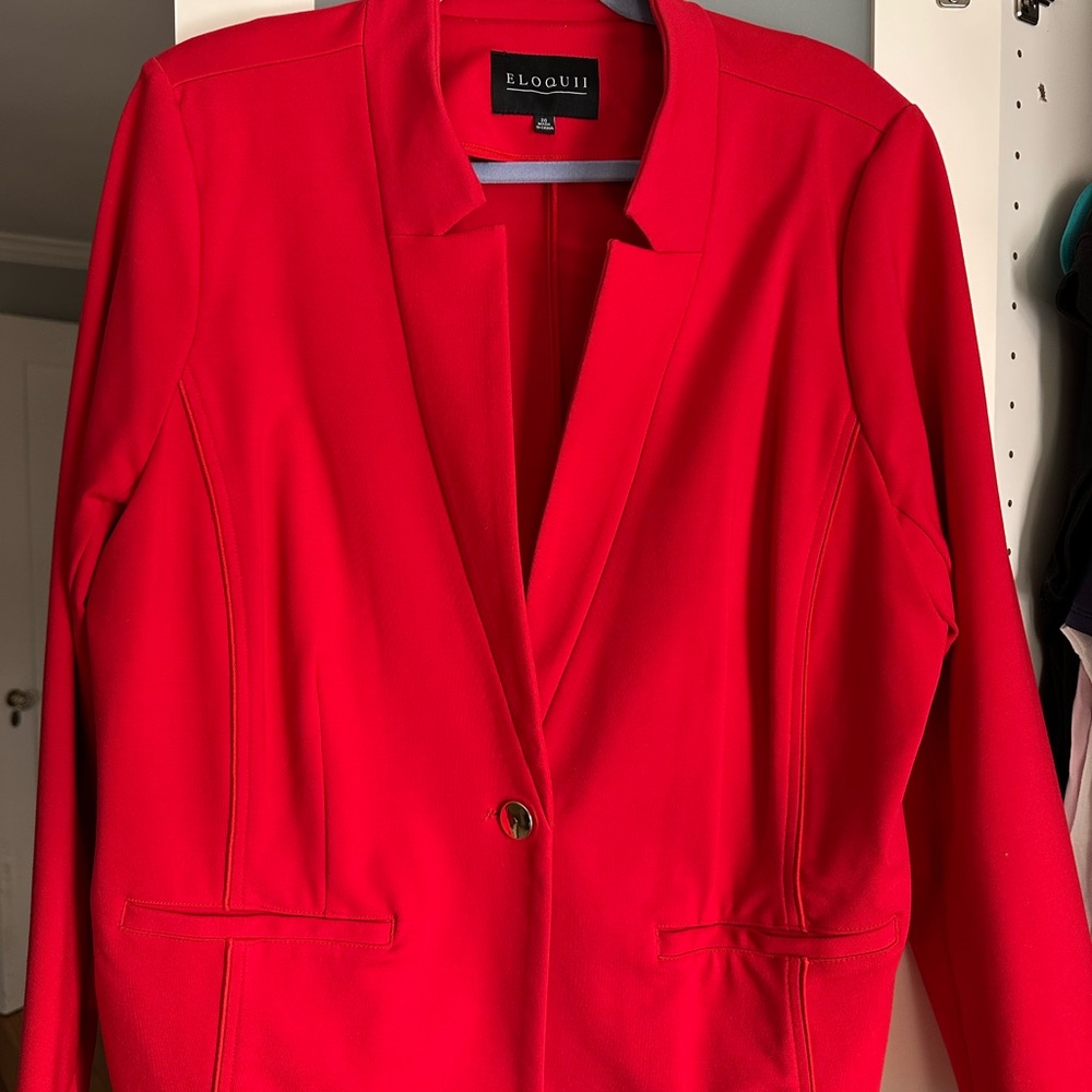 Eloquii Bold Scarlet Blazer for Women